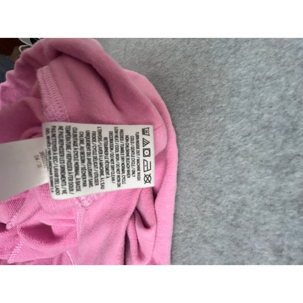 Pink Victoria's Secret Flare Sweatpants Pink Logo Drawstring Lounge Pants Large - Picture 12 of 12